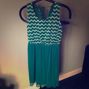 Teal Mid Length Dress